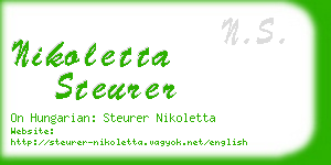 nikoletta steurer business card